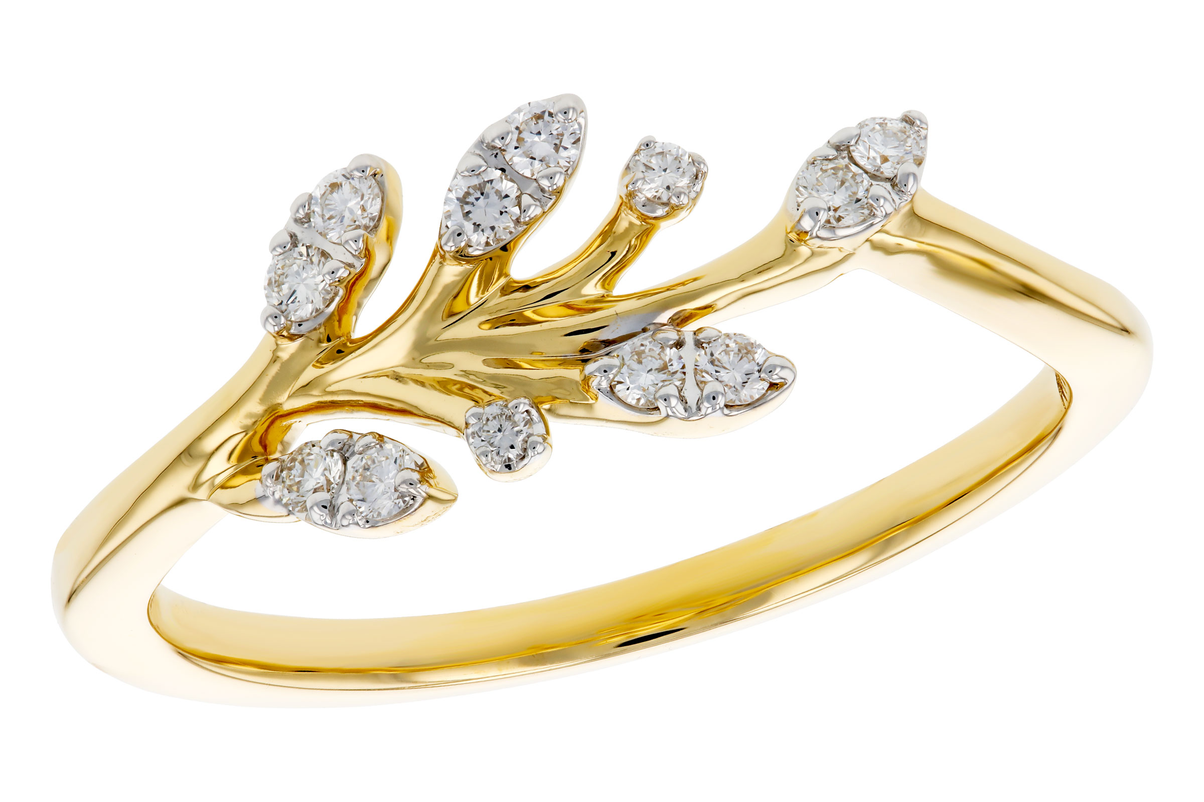 14K Yellow Gold Diamond Ring