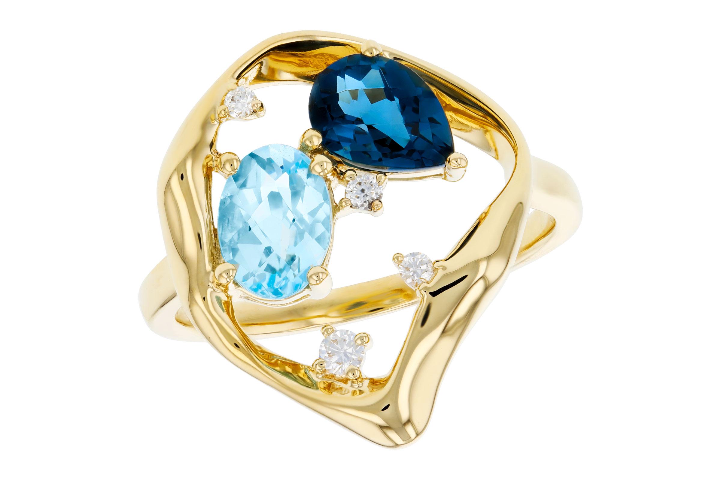 14K Yellow Gold Topaz Ring